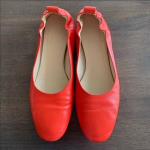 Red Everlane Dayglove Flats